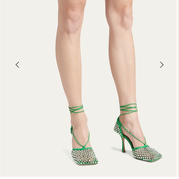 NEW BOTTEGA VENETA green sandals with rhinestones size IT 40 - still on website - Picture 3 of 11